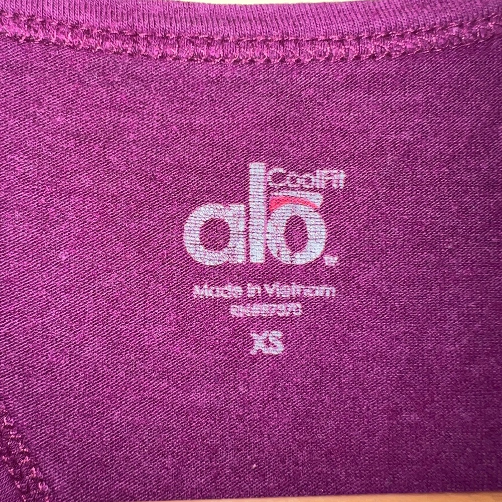 Alo CoolFit Racerback Tank‎ Top Womens Size XS Color Magenta - Picture 3 of 6